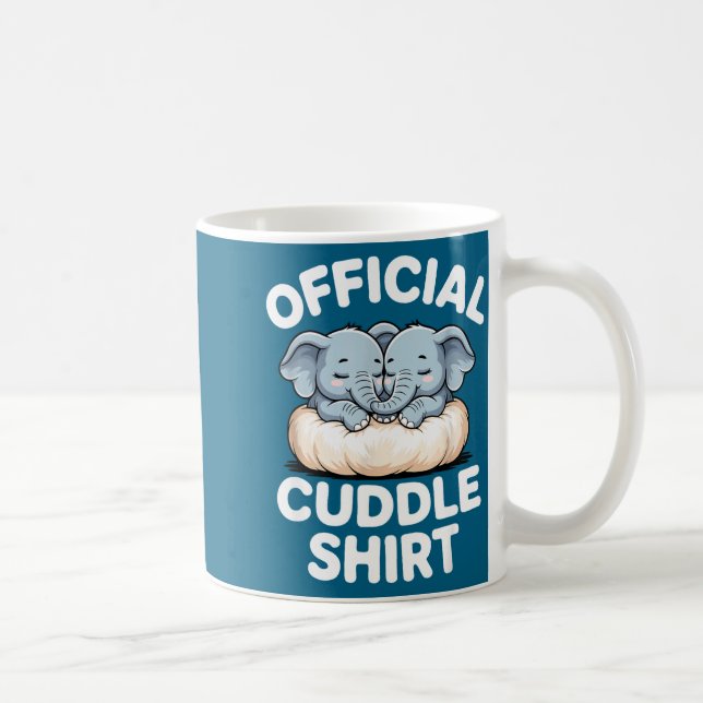 Cuddle Shirt Cute Baby Elephant Snuggle  Kaffeetasse (Rechts)