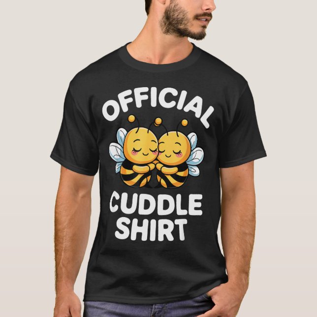 Cuddle Shirt Cute Bees Funny Cozy Couple  (Vorderseite)