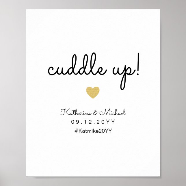 Cuddle Up Wedelblanket oder Shawl Fevor Sign Poster (Vorne)