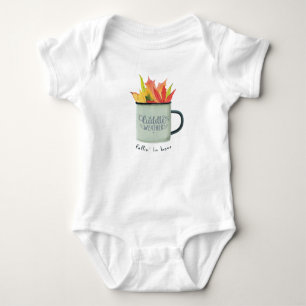Cuddle Weather Watercolor Herbstlaube Herbst Baby Strampler