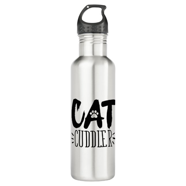 Cuddler Happy Cuddler Aesthetic Cat Pictures Edelstahlflasche (Vorderseite)