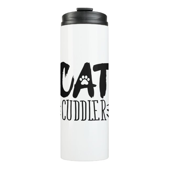 Cuddler Happy Cuddler Aesthetic Cat Pictures Thermosbecher (Vorderseite)