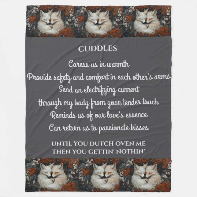 Cuddles Gedicht Fleecedecke (Vorderseite)
