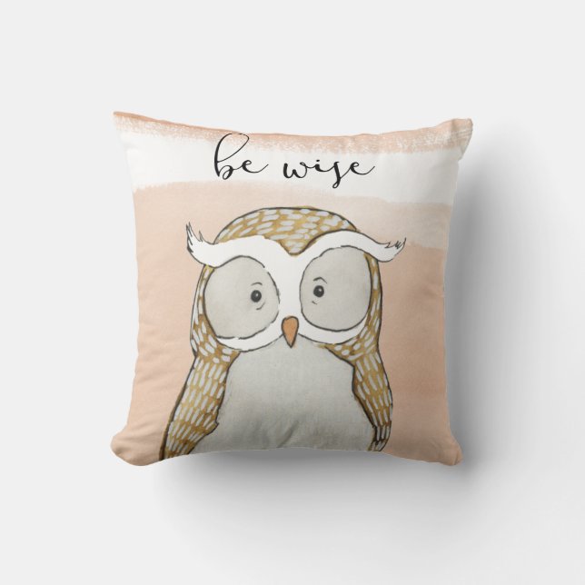 Cuddlies Owl | Sei weise Kissen (Vorderseite)