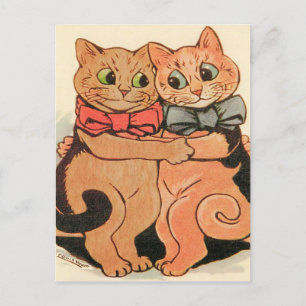 Cuddling Cats Postkarte