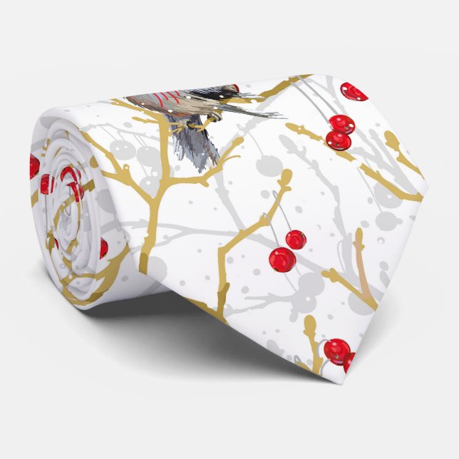 Cuddling Chickadees Romance Neck Tie Krawatte (Gerollt)