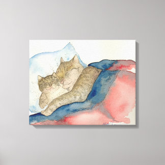 Cuddling Mutter und Baby Art Leinwanddruck