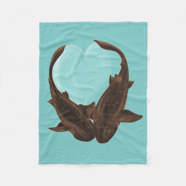 Cuddling Nurse Sharks Fleecedecke (Vorderseite)