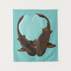 Cuddling Nurse Sharks Wandteppich