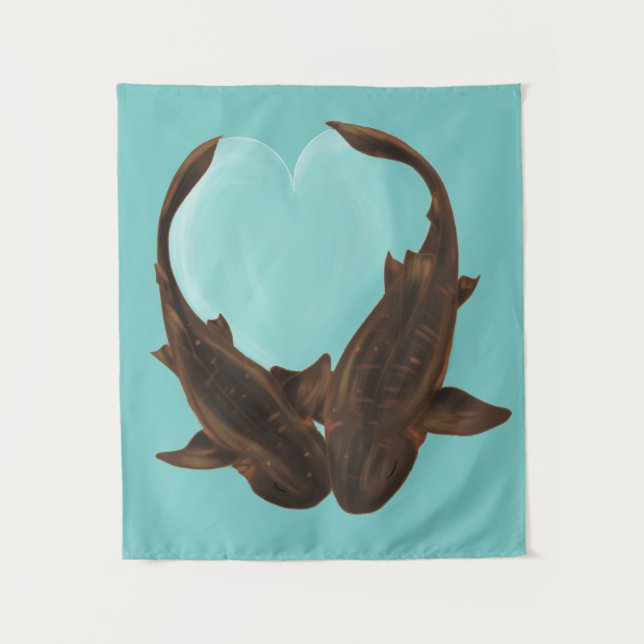 Cuddling Nurse Sharks Wandteppich (Vorderseite)