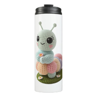 Cuddly Caterpillar A Whimsical Crochet Friend T-Sh Thermosbecher