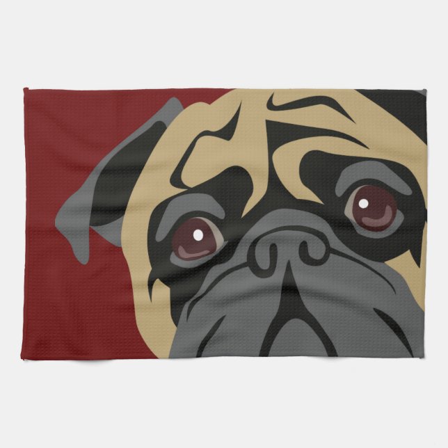 Cuddly Mops Geschirrtuch (Horizontal)