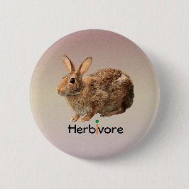 Cuddly niedliches veganes wildes Häschen-Kaninchen Button