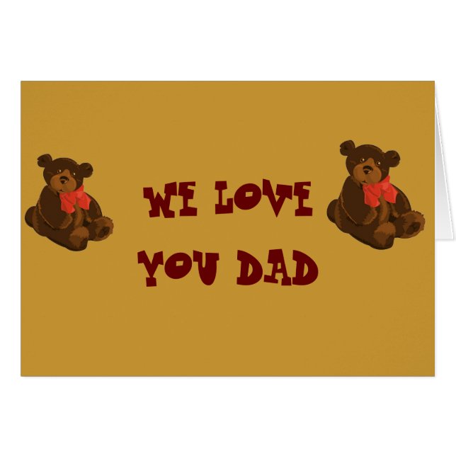 Cudly Bear Vater Card (Vorderseite (Horizontal))