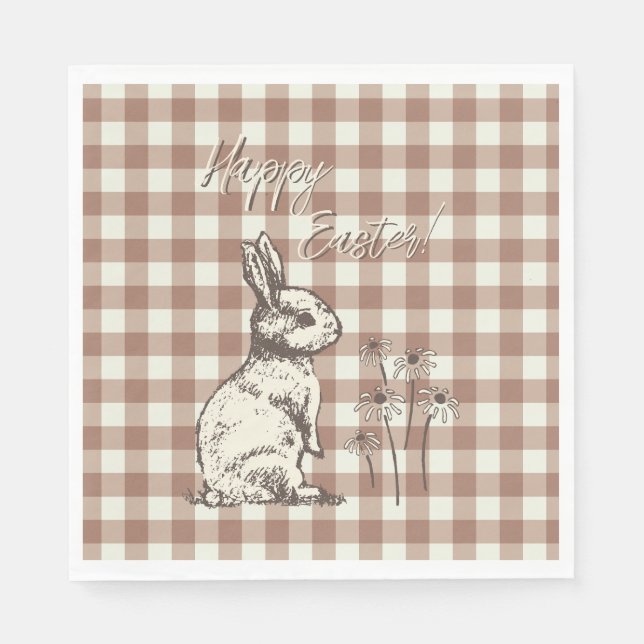 Cudly Bunny Rabbits Bonanza - Happy Oaster. Serviette (Vorderseite)