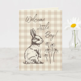 Cudly Bunny Rabbits Bonanza - neuer Baby Junge. Karte