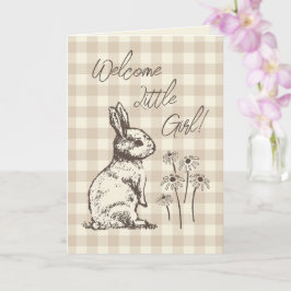 Cudly Bunny Rabbits Bonanza - neues Baby Mädchen. Karte