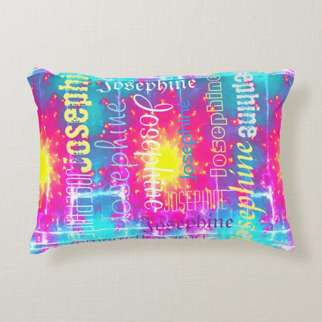 Cudly farbenfrohe Gefärbte Krawatte Boho Fade Pers Dekokissen (Vorderseite)