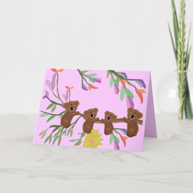 Cudly Koala Hugs Muttertagskarte Karte (Vorderseite)