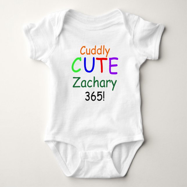 Cudly Niedlich 365 Säugling Shirt Personalize NAME (Vorderseite)