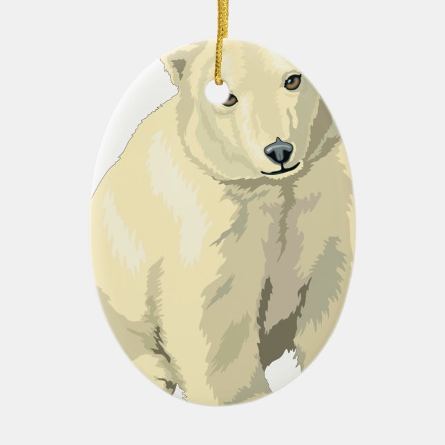 Cudly Polar Bär Keramikornament (Vorne)