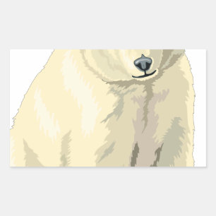 Cudly Polar Bär Rechteckiger Aufkleber