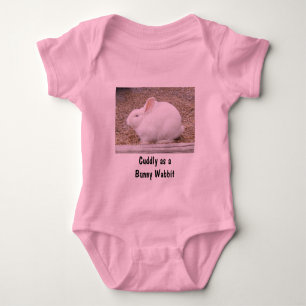 Cudly White Bunny Baby Strampler