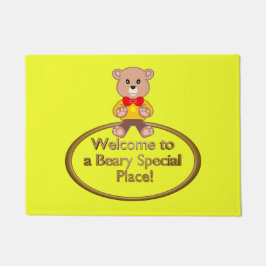 Cudly Yellow Popcorn Anime Teddy Bear Door Mat Fußmatte