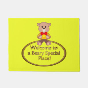 Cudly Yellow Popcorn Anime Teddy Bear Door Mat Fußmatte