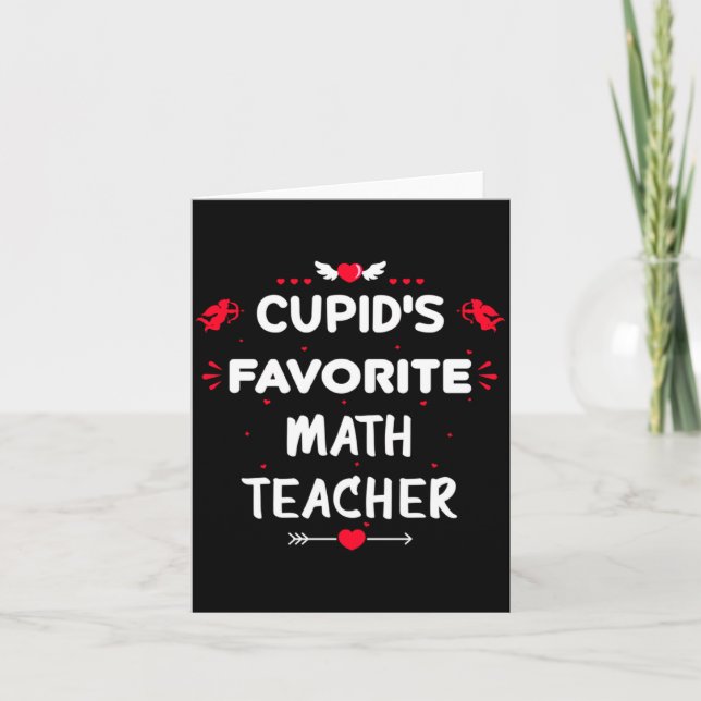 Cuds Lieblings-Mathe-Lehrer Valentinstag Mann  Karte (Vorderseite)