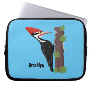 Cue lustige Pileated Woodpecker Cartoon Illustrati Laptopschutzhülle