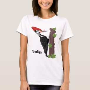 Cue lustige Pileated Woodpecker Cartoon Illustrati T-Shirt