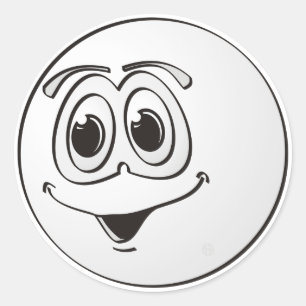 Cue Pool Ball Cartoon Runder Aufkleber