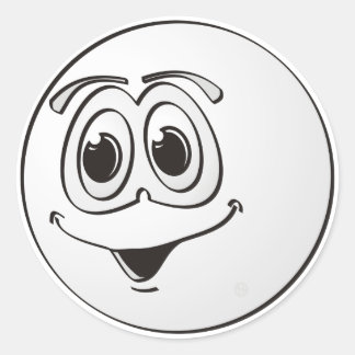 Cue Pool Ball Cartoon Runder Aufkleber