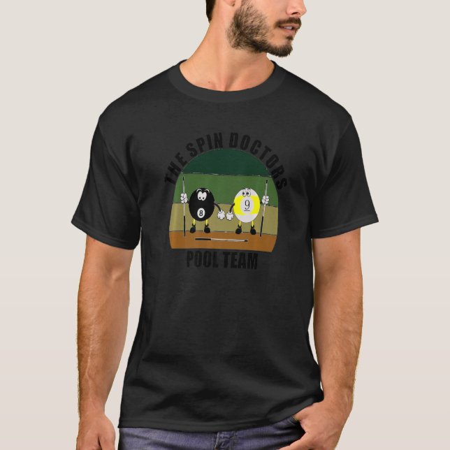 Cue Sports Pool Billiards Team The Spin Doctors Po T-Shirt (Vorderseite)