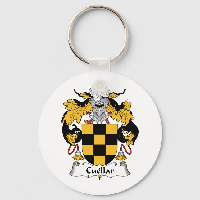 Cuellar-Familienwappen Schlüsselanhänger (Vorderseite)