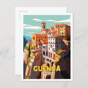 Cuenca Spanien Vintage Illustration Postkarte