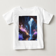 Cueva de cristal con cascada mágica