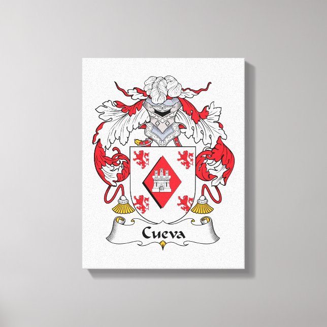 Cueva Familienwappen Leinwanddruck (Vorderseite)