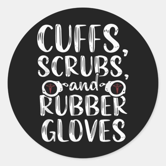 Cuffs Correctional Nurse RN Prison Nursing Medical Runder Aufkleber (Vorderseite)