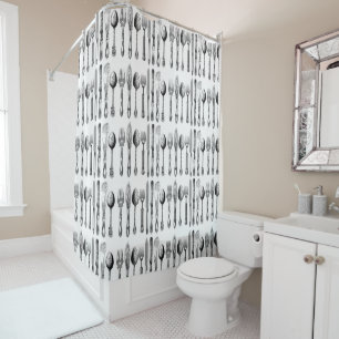 Cuillères de rideau de douche