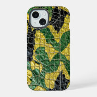 Cuir de dragon Crocodile Alligator Vert Jaune
