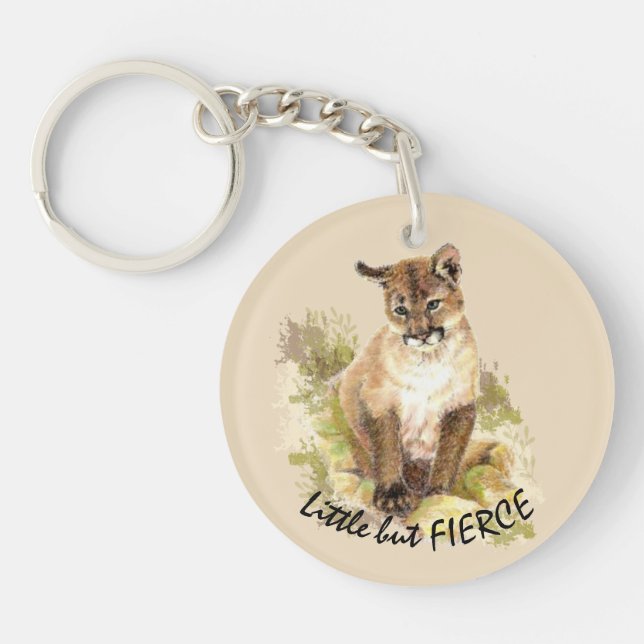 Cuire Cougar Mountain Lion Chat Kitten FIERCE QUOT (Devant)