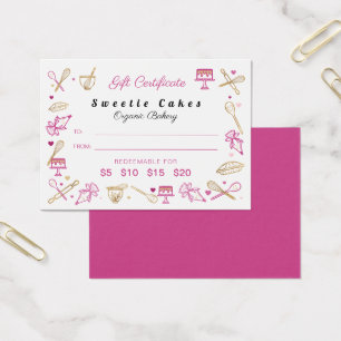 Cuisine à pain rose or Certificat cadeau d'ustensi