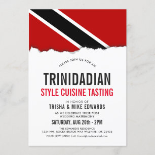 Cuisine À Thème Trini  Invitation du drapeau du pa