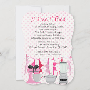 Cuisine amusante Lingerie nuptiale Invitation