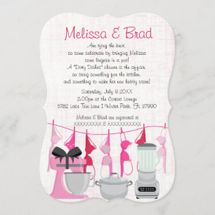 Cuisine amusante Lingerie nuptiale Invitation