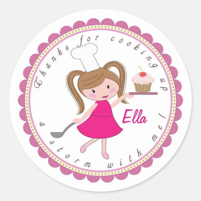 Cuisine Baking Party Favoriser Stickers Tags (Devant)