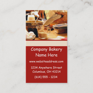 Cuisine boulangerie Chef Cartes de visite