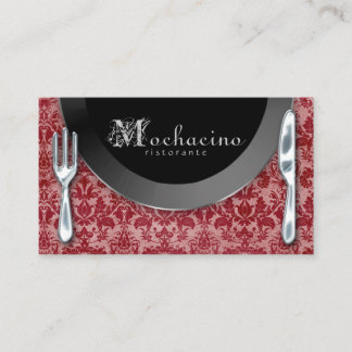 Cuisine Carte de visite plaque rouge